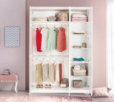 Selena Pink 3 Doors Wardrobe